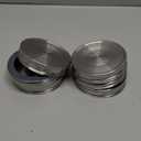 Ball Jar Stainless Steel One-Piece Mason Jar Lids, Wide Mouth, 6-Pack, Silver
