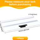 19.33x9.65in Clear Tempered Glass Canopy | Aquarium Fish Tank Hoods FITS FOR most 10 gallon Fish tanks (Aqueon)