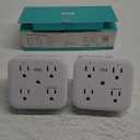 KMC Smart Tap Mini 2-Pack, 4-Outlet Wall Mounted Plug Adapter, 3 Independently Controlled Wi-Fi Outlets, Compatible with Alexa & Google Assistant, No Hub Required