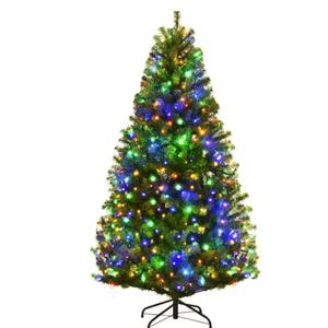 8 ft. Pre-Lit PVC Hinged Artificial Christmas Tree with 430 LED Lights