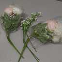 2 Bouquets Peonies Artificial Flowers, Mixed Pink & White