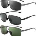 SUNGAIT Ultra Lightweight Rectangular Polarized Sunglasses Men UV400 Protection