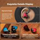 Linsoul ZiiGaat x Fresh Reviews Arete II IEM,2nd Gen 1DD+4BA Hybrid in Ear Monitor,Wired HiFi Earbuds,Full CNC Aluminum Shell Earphone with Detachable Silver-Plated OFC Cable for Musician (Red)