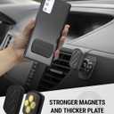 Scosche MXDM Magnetic Phone Holders for Your Car, Dashboard Cell Phone Holder with Extra Strong Magnet and Thick Metal Plate, Car Mount Cellphone Stand Compatible with iPhone, Samsung and More, 2 Pack
