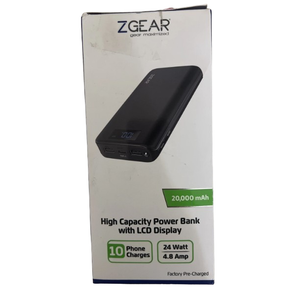 ZGEAR 20,000 mAh High Capacity Power Bank With LCD Display