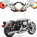 DREAMIZER Universal Motorcycle Turn Signals 2pcs LED Motorcycle Blinkers Compatible with Harley Touring Sporster 883 Honda Yamaha Suzuki Kawasaki and More