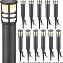 SUNVIE 12-Pack Low Voltage Landscape Pathway Lights 3W Outdoor Landscape Lighting 3000K 12-24V LED Bollard Path Lights Wired CRI 90+ Aluminum Pathway Lighting for Walkway Yard Garden, ETL Listed Cord