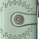 Tipmile Small Wallet for Women Bifold RFID Blocking Card Holder Leather Wallets with Zipper Coin Pocket