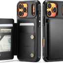 Vinich for iPhone 17 Pro Max Wallet Case with Card Holder, RFID Blocking Credit Slots Kickstand Shockproof Phone Cover Fit for iPhone 17 Pro Max 6.9" Black