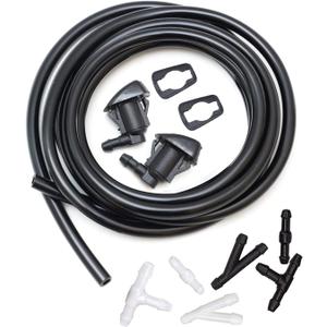 Front Windshield Washer Nozzles kit for 04-10 Toyota Sienna 05-12 Toyota Corolla 04-08 Toyota Solara 00-05 Toyota Tundra Replaces 85381-AE020 Wiper Spray Washer Jet with 3M Fluid Hose & 6 Connectors Front Windshield Washer Nozzles kit for 04-10 Toyota Sienna 05-12 Toyota Corolla 04-08 Toyota Solara 00-05 Toyota Tundra Replaces 85381-AE020 Wiper Spray Washer Jet with 3M Fluid Hose & 6 Connectors