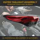 Dasbecan Left Drive Side Tail Light Assembly Rear Lamp Compatible with 2020 2021 2022 2023 2024 Toyota Highlander Replace# 81560-0E230, 815600E230