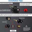 [3 Pack] BESTTEN Keyed Entry Door Knob, Entrance Door Lock, Keyed Different, Standard Ball, Matte Black