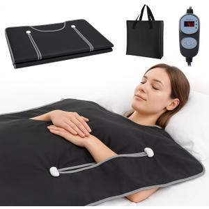 Infrared Sauna Blanket for Home Use, Full Body Sauna Portable Design for Relaxation and Detoxification Highest 176, 20-60 Minutes Timer, 6 ft x 2.65 ft