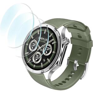 2 x (3 Pack for OnePlus Watch 3 Screen Protector, Tempered Glass Film [9H, Anti-Scratch, HD, Ultra Thin] OnePlus Watch 3 Protector (Transparent)