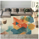 5x7 Area Rugs for Living Room Bedroom Carpet A Colorful Abstract a lot Different Shapes and Colors Effect Trendy Rug Large Dining Room Rugs for Under Table Kitchen Machine Washable Rug Non Slip