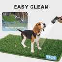 HQ4US 4LEGS Dog Grass Pad with Tray Extra Large 4534 Ultra-Absorbent Artificial Grass Pad for Dogs Potty Grass Hemmed Edge for Indoor Potty Training, Reusable Dogs Pee Pads, Dog Litter Box Balcony