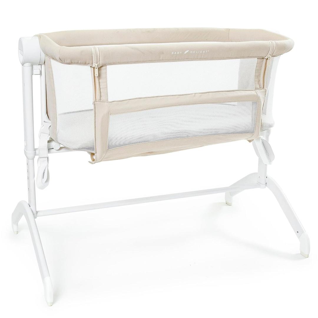 Baby Delight Beside Me Wink Bassinet | Bedside Sleeper | 7-Position Height Adjustment | Organic Oat, 33.5"L x 19"W x 31"H