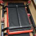 BIG RED 2-Piece Rolling Garage/Shop Creeper: 36" Padded Mechanic Cart with Headrest and 6 Casters, Red