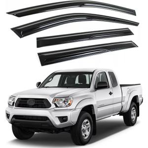 IG Window Visors Fit for 2005-2015 Toyota Tacoma Access Cab, Out-Channel Rain Guards Vent Wind Deflectors 4PC, Truck Accessories for 05-15 Tacoma (Extended Cab Only)