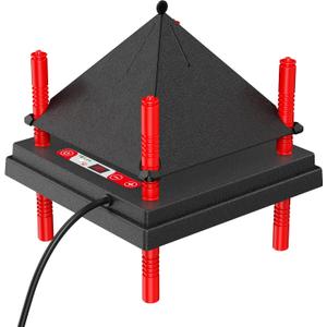 Chick Brooder Heating Plate with Anti Stand Cone, Adjustable Height Brooder Heater for Chicks, Downward Heat Distribution for Outdoor Barns & Coops (10" x 10" with Temp. Adjustments & Black)