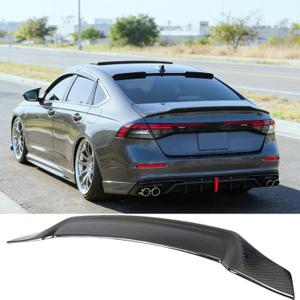 MUTUSAISI Rear Spoiler Wing for Honda Accord 2023-2026 11th Gen Accessories | LX, EX, Hybrid Sport, Prime, 11th Gen Sedan, Trunk Lip Spoiler, R Sporty Style, Durable ABS, Tape Install, Carbon Fiber Look