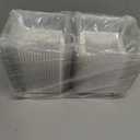 100 Pcs Clear Hinged Plastic Containers with Lids,Individual Cake Slice Containers,Square Plastic Food Container,Disposable Clamshell Take Out Containers for Cakes,Cookies,Pasta,Sandwiches,Salad