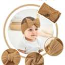 jollybows 12 PCS Baby Nylon Headbands Handmade Wide Baby Girl Bows Headbands Elastics HairBands Hair Accessories for Newborn Infants Toddlers Kids (Multiple colors)