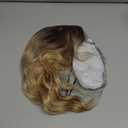 Hair Toppers for Women with Thinning Hair, 3D Toppers Pieces for Women Middle Part Clip in Bangs Synthetic Curly Wavy Daily (H2/426, Side bangs)