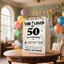 4 x Fifty Birthday Card For Man Women Large 50th Birthday Card For Dad Mom Happy 50th Birthday Party Decorations Best 50 Year Old Birthday Gifts Ideas