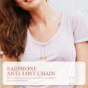 Wireless Earphone Chain Anti-Lost Earpiece Holder Lightweight Necklace for and Earbuds Glasses Accessory 15In for Women