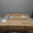 Baby Playpen, 57 x 57 x 25 in, Adjustable Size & Shape Wooden Baby Playpen with 2-Pack Storage Bags, Nature Pine Wood Foldable Play Yard for Infant, Toddler, Safety Lock Door, Easy to Assemble