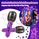 84 PCS Kpop Party Favors,Friendship Popular Singer Party with Inflatable Microphones Bracelets Stickers for Girls Fans Birthday Gifts Popular Singer Y2k Kpop Accessories