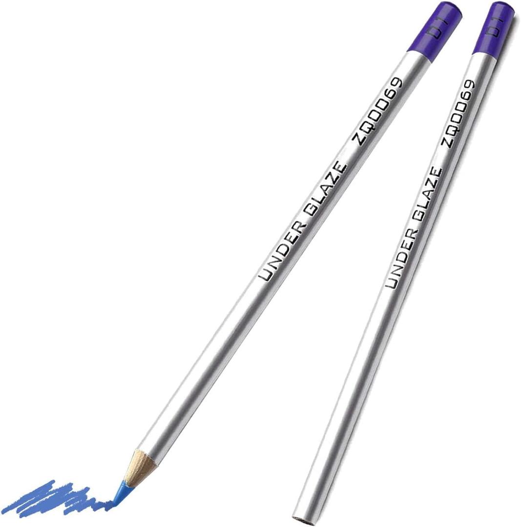 Underglaze Pencils, (Gam Blue, 2ps) Underglaze Pencils for Pottery. Black Underglaze Pencil Precision Underglaze Pencil for Pottery