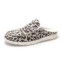 Colgo Womens Mules Shoes, Comfortable Slip on Canvas Shoes for Women(Leopard, 8)