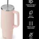S'well Recycled Stainless Steel Tumbler XL with Straw and Handle, 40oz, Himalayan Salt, Triple Layered Vacuum Insulated Containers Keeps Drinks Cold for 50 hours and Hot for 10 Himalayan Salt, 40 Ounces