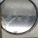Itrue Round Metal Wall Mirror, 12 Inch, Black Frame Bathroom Mirror