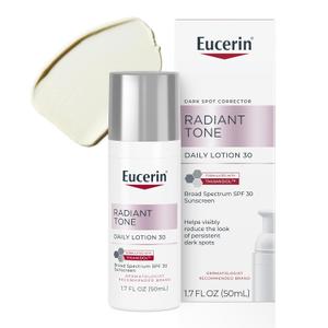 Eucerin Radiant Tone Daily Face Lotion, SPF 30, 1.7 FL OZ | Daily Face Moisturizer with SPF 30, Dark Spot Corrector with Thiamidol, All Skin Types, Lightweight, Non-Comedogenic
