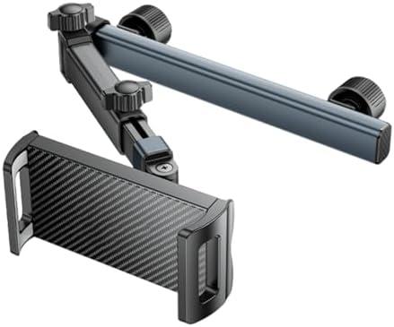 Headrest Phone Holder, 360 Degree Rotatable Phone Holder, Aluminum Alloy Phones Holders, Stable Phone Holder, Multifunctional Phones Bracket 9.06x5.51 inches for Car (Black)