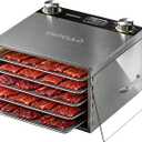 Food Dehydrator, 5 Stainless Steel Trays, 194°F Temp, 3.1 ft² Drying Area