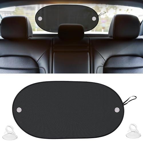 EcoNour Sun Shade for Back Car Window | Baby Car Shades Rear Window Sunshade with 99% Sun Protection from UV and Heat | Complete Coverage for Rear Window Sun Visor | Fits All Cars| Standard (16"x30")