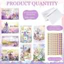 Eersida 240 Sets Religious Easter Cards Bulk with Envelopes Bible Verse He Is Risen for Spring Celebrations 4 x 6'' Jesus Inspiring Bible Message Easter Cards with White Envelopes and Stickers