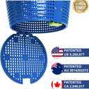 DebrisZ B9 Skimmer Basket for Inground Pool - Patented Handle & Quick Release Empty. New Heavy Duty Design with Greater Strength, Fits Popular U3 Style Pool Skimmers