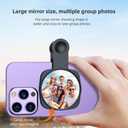 3 x Selfie Mirror Compact Phone Mirror Universal Phone Clip for iPhone | for iPhone 15/14/13/12 Android Samsung Smartphone Selfie Vlog Accessories