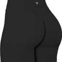 TomTiger Yoga Shorts for Women Tummy Control High Waist Biker Shorts Exercise Workout Curve Lifting Tights Short Pants, XS