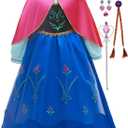 Luzlen Little Girls Princess Dress Halloween Cosplay Costume Kids Birthday Outfits Princess Fancy Dress, 4-5 Years(Label 120)