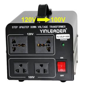 Yinleader 1000W US 120V to 100V JP Japan Voltage Converter Step Down/Up Transformer Ideal for Japanese Turntable/Rice Cooker/Mochi Maker/Player/Cassette Deck/Heater/dehumidifier/Slot Machine, etc.