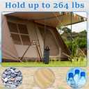 12 Pack Canopy Weight SandBags, 264 LBS Black Extra Large Pop Up Tent Weights Heavy Duty Sandbag for Canopy Legs, Gazebo, Outdoor Sun Shelter, Umbrella, 7.9"×20", Without Sand