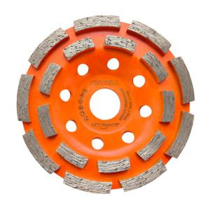 FEWELL 4 1/2 Concrete Grinding Wheel, Double Row Diamond Cup Wheel with 7/8 Arbor for Polishing and Grinding Concrete Surface Brick Stone Marble Cement Granite