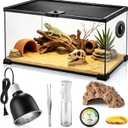 10 Gallon Reptile Terrarium Glass Starter Habitat 20" x 12" x 10" for Gecko Snake