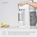 Woody Sparkling Water Maker - Silent Carbonated Water Machine Made of Renewable Wood Composite and 1L Water Bottle - Without CO2 Cylinder - Seltzer Maker Machine - Colour White